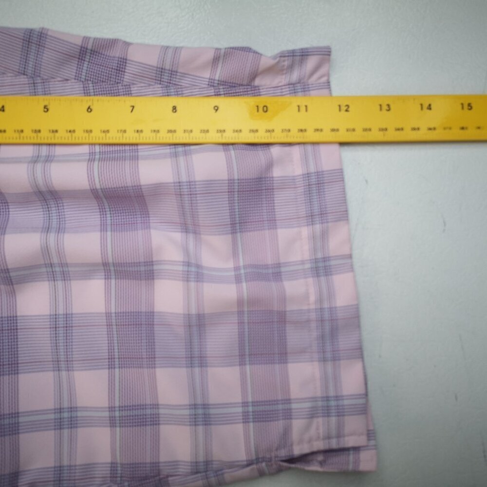 Callaway Ladies Size 8 Pink Purple & Blue Plaid Golf Shorts - Picture 13 of 14